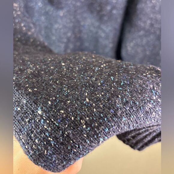 Geoffrey Beene 100% Lambs Wool Blue Sweater V Neck Blue Cozy Size XL - Picture 5 of 6